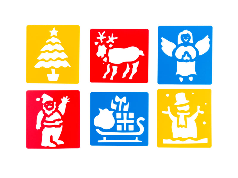 Sjablonen 14 x 15 cm. Kerst