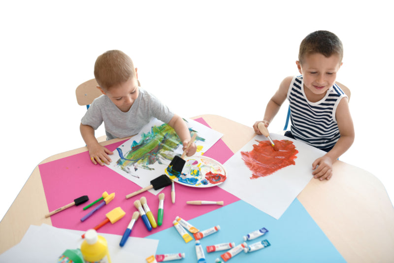 Kleine verfborstels mix