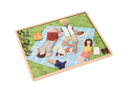 Puzzel picknick en familie 35 dlg.