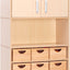 M kast met 3 planken met plint