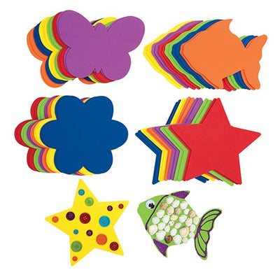 Foam jumbo figuren assorti, 15 tot 20 cm. 48 stuks