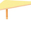 driehoekig Flexi- tafel 108x80x80cm geel in hoogte verstelbaar