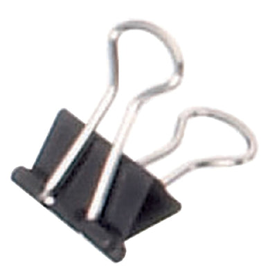 12x Papierklem 13mm capaciteit 4mm zwart