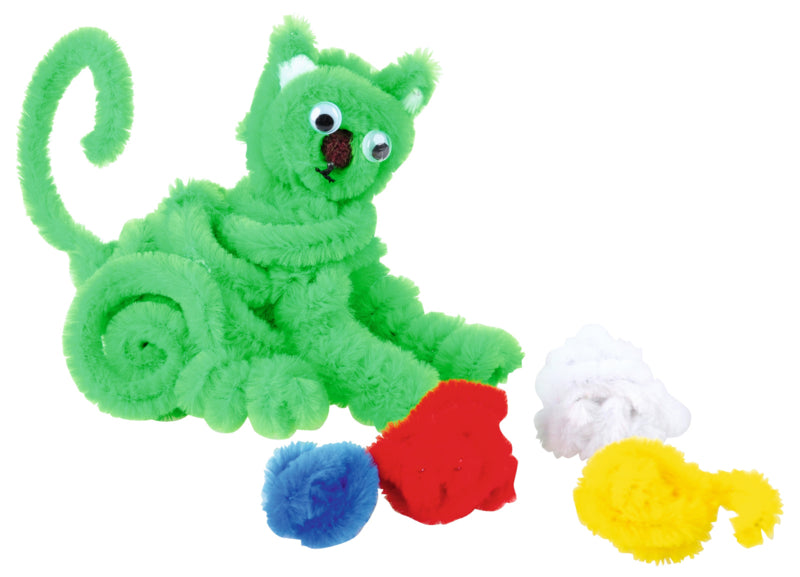 Chenilledraad 30 cm. assorti 9 mm 100 stuks