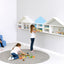 Vouwbare bank afm. 48 x 80 x 49 cm - Blauw