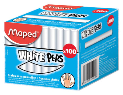 Bordkrijt Maped Color'Peps wit stofvrij 100 stuks