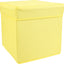 Stoffen opberg poef - geel