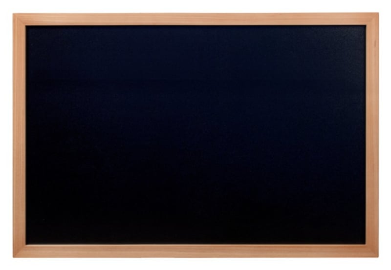 Krijtbord Securit wand 40x60cm teak hout