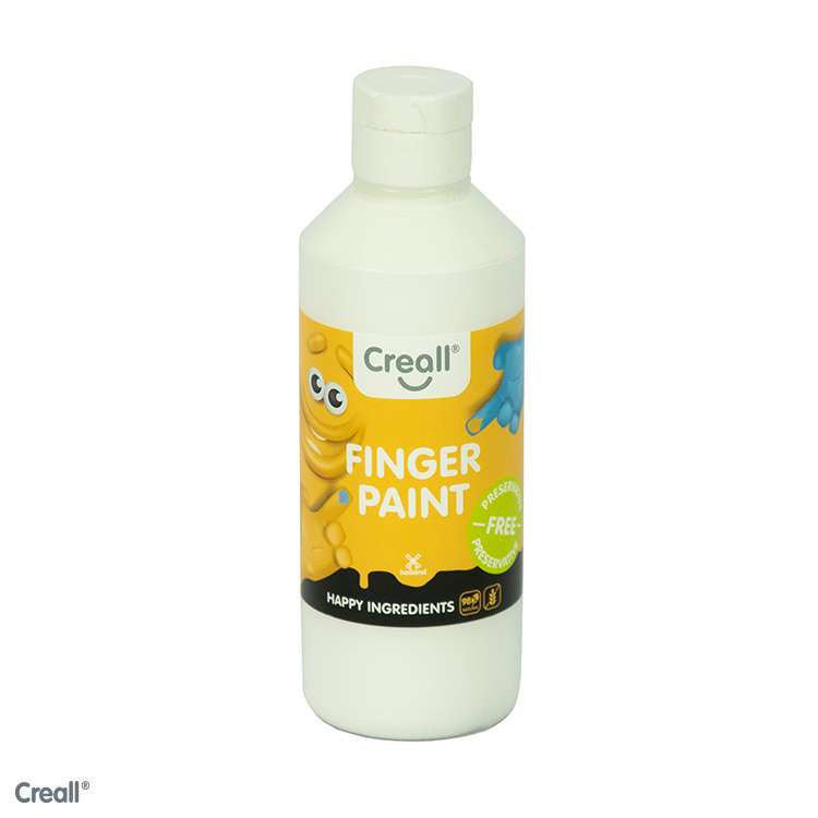 Creall-fingerpaint 250ml - Wit