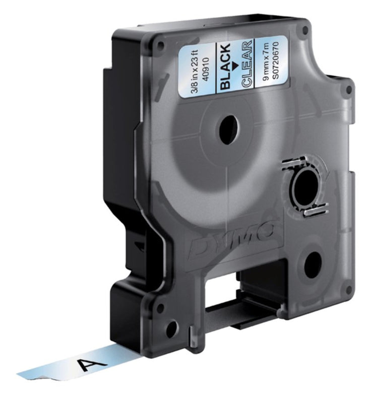 Labeltape Dymo 40910 D1 720670 9mmx7m zwart op transparant