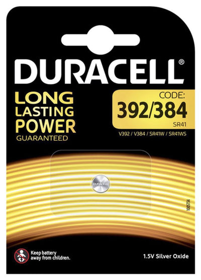 Batterij Duracell knoopcel 1x392/384 alkaline Ã˜7,9mm 1,5V-45mAh