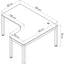 Kvadra hoek bureau tafel 160 cm. links