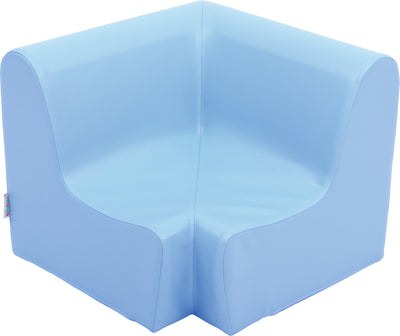 Lage hoekbank 51,5cm zithoogte 20cm - Lichtblauw