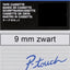 Labeltape Brother P-touch TC-M91 9mm zwart op transparant