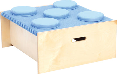 Vierkant platform met schuimpads, hoogte 30 cm, lichtblauw