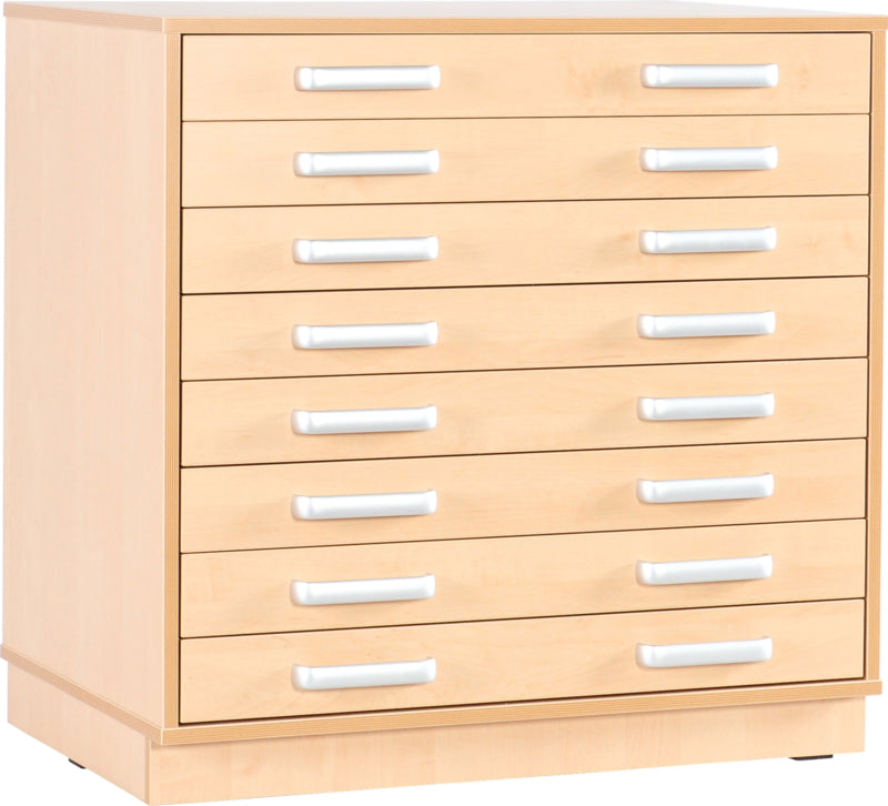 Flexi papierkast M met brede laden en plint