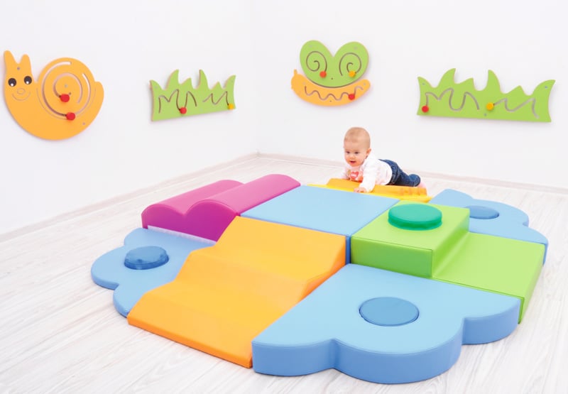 Foam baby hoek 60x20x50cm - Geel